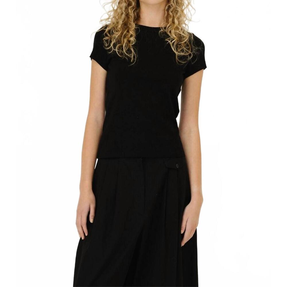 NEW FLORE FLORE car baby tee in black